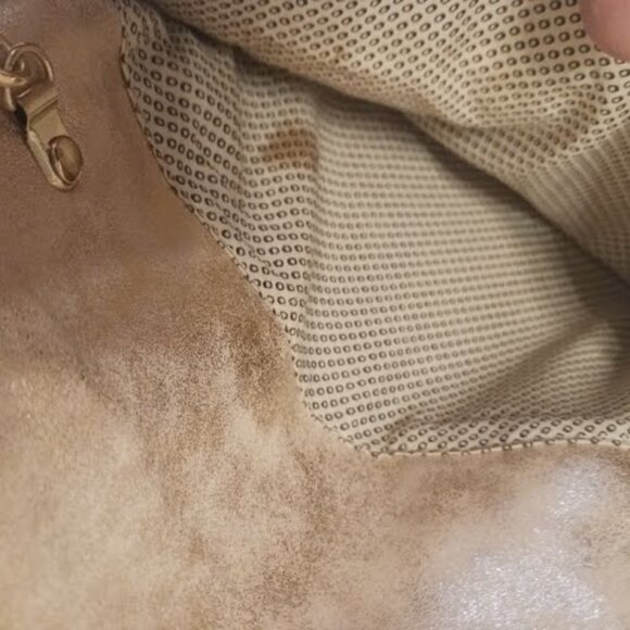 MADISON WEST Carly Crossbody Rose-gold Metallic Foldover Bag Clutch, Used - Picture 11 of 11